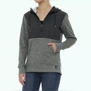 The North Face Gray Sherpa Tech 1/4 Zip Hoodie Pullover Sz XL - READ DESCRIPTION